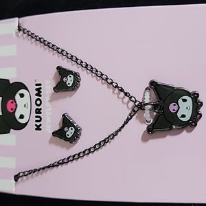 Kuromi necklace and earrings set NWT Kuromi necklace and earrings set NWT